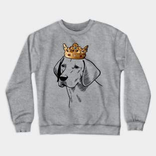 Harrier Dog King Queen Wearing Crown Crewneck Sweatshirt